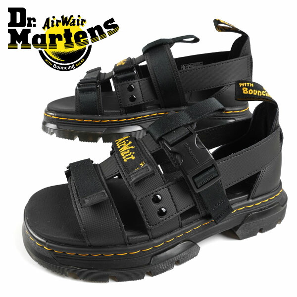 ドクターマーチン Dr.Martens PEARSON 3157001 BLACK ピアソン マルチストラップ サンダル ベルト調節可 レディース/メンズ 送料無料 〔日本正規品〕