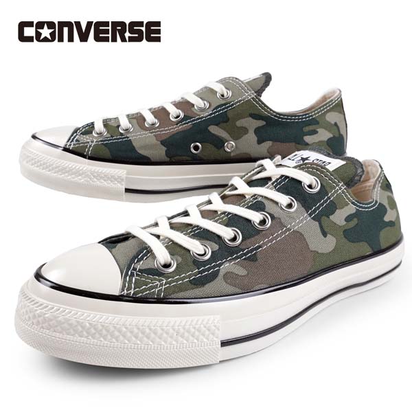 コンバース CONVERSE ALL STAR AGED WOODLANDCAMO OX オールスター エイジド ウッドランド間鴨 変装色 オックス 1空想科学小説106 間鴨柄 古典的 心地好い 今めかしい 分かりやすい メンズ 貨物輸送無料