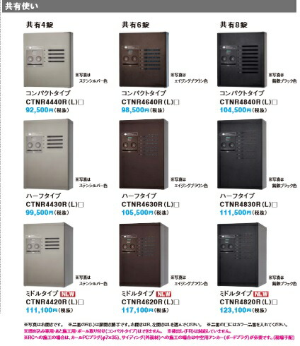 PANASONIC集合用宅配ボックスコンボメゾン共有使い共有8錠ミドルタイプ CTNR4820R(L) 北海道沖縄及び離島は別途送料かかります。*オプション等お問い合わせください。|住設クリックス店