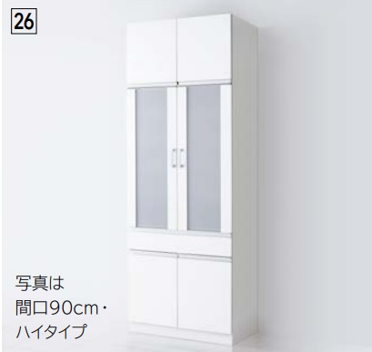 クリナップラクエラ食器棚 カップボードプラン 間口60(選択可能寸法75,90)cmx高さ216(ハイタイプ236)cmx奥行45cm 扉柄シンシア メーカー直送にてお届け致します。離島は、港止めまで。|住設クリックス店