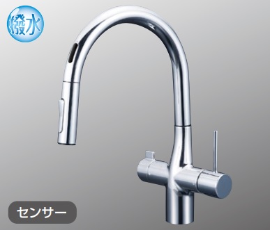 【KM6091DSCECHS】KVKビルトイン浄水腕っこきシングルシャワー付結びあわせる栓(感知器付)乾電池手合い(単3乾電池) 浄水薬莢嘱する 会社企業、人間商行為主、バス発着場様制限事項。北海道、沖縄及び離島は別途貨物輸送掛かります。 キッチン用水栓金具-キッチン用設備-木材・建築資材・設備