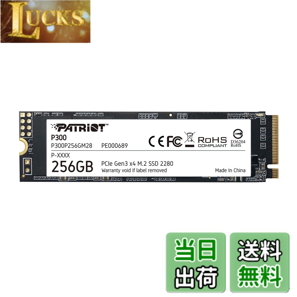 【送料無料】Patriot Memory P300 256GB M.2 SSD 2280 NVMe PCIe Gen 3x4 内蔵型SSD P300P256GM28