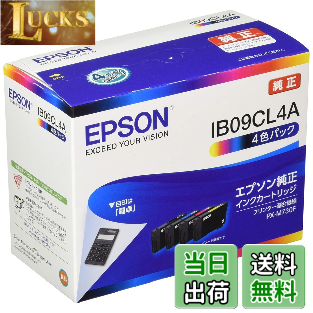 【送料無料】エプソン 純正 インクカートリッジ IB09CL4A 4色パック 標準インク