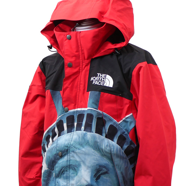 supreme x north face red jacket