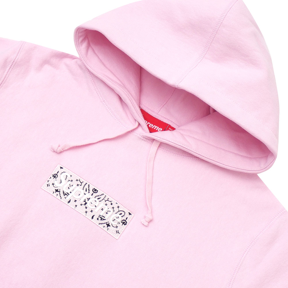 新品 シュプリーム Supreme Bandana Box Logo Hooded Sweatshirt バンダナ ボックスロゴ フーディー スウェット パーカー Pink ピンク メンズ 新作 Swt Hoody 39ショップ Bla Org Bw