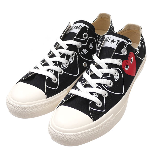 楽天市場】正規品・本物保証 新品 プレイ コムデギャルソン PLAY COMME des GARCONS x コンバース CONVERSE ALL  STAR OX PCDG オールスター スニーカー BLACK ブラック 黒 メンズ レディース フットウェア : CliffEdgeR