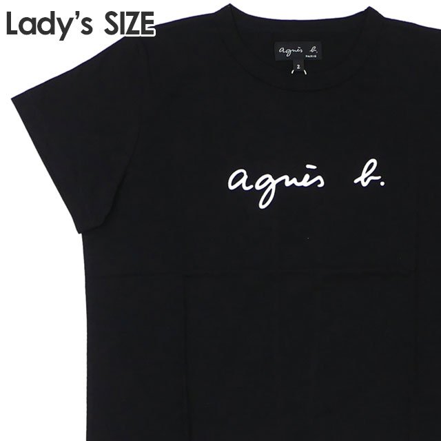 魅力的な 新品 アニエスベー Agnes B Ts ロゴ Tシャツ Black ブラック 黒 レディース 半袖tシャツ 人気が高い Www Autospuertomontt Cl