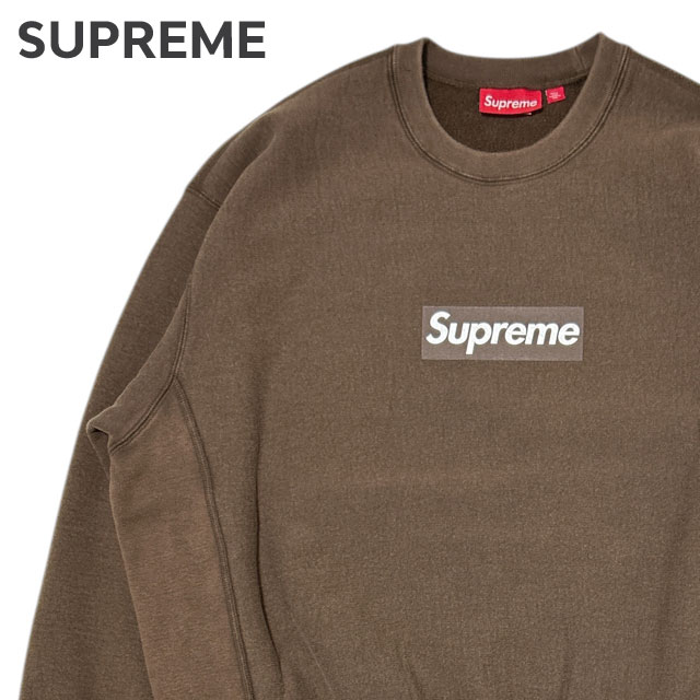 Supreme Washed Box Logo Crewneck M ブラウン Supreme Washed Box Logo Crewneck ブラウン Supreme Washed Box