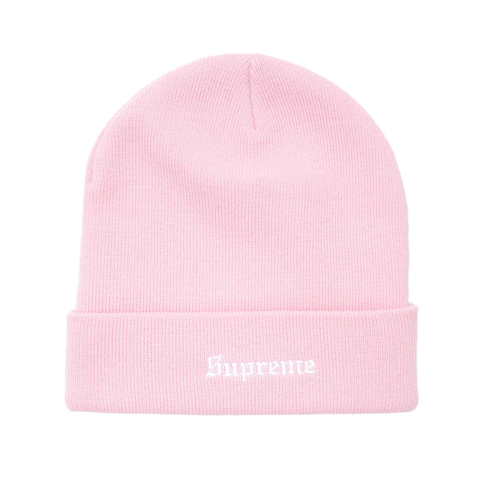 pink supreme beanie