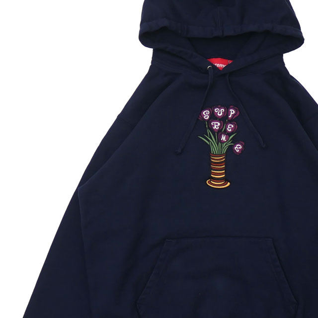 supreme flowers hooded sweatshirt