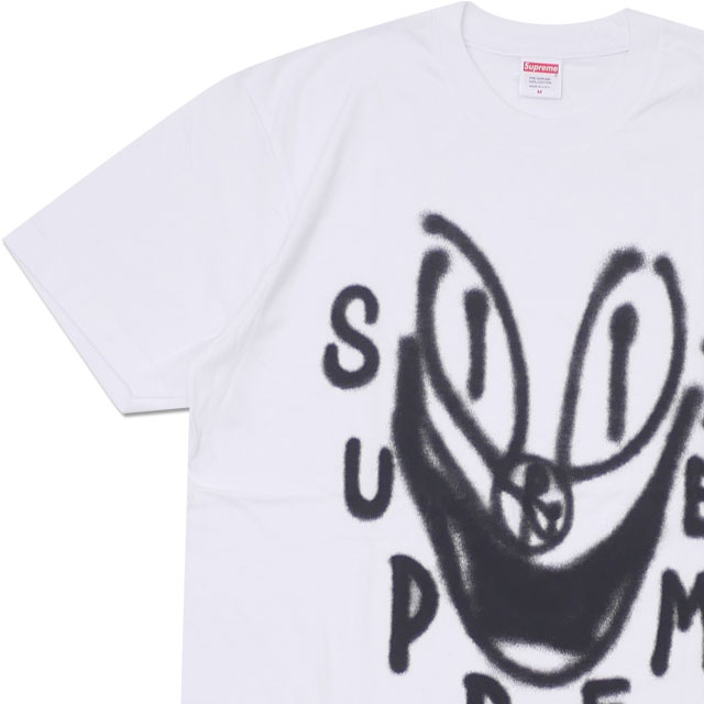 supreme smile tee white