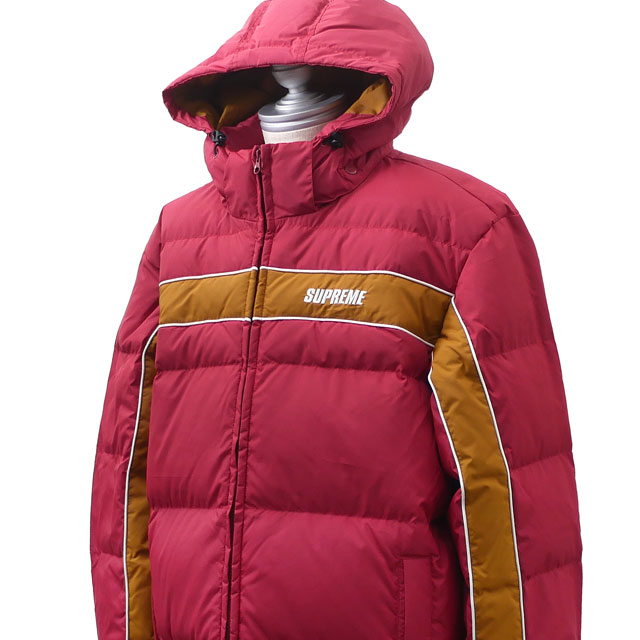 supreme stripe panel down jacket