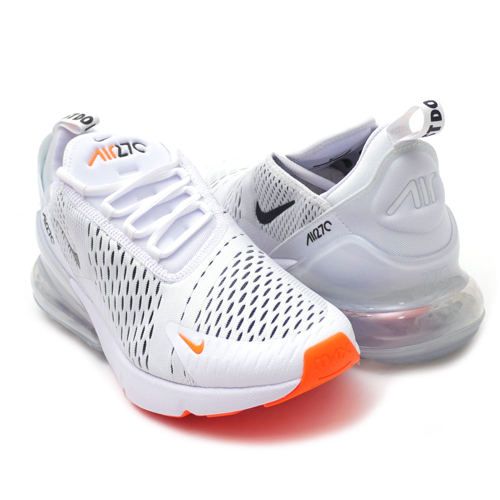 nike 270 men's white and orange