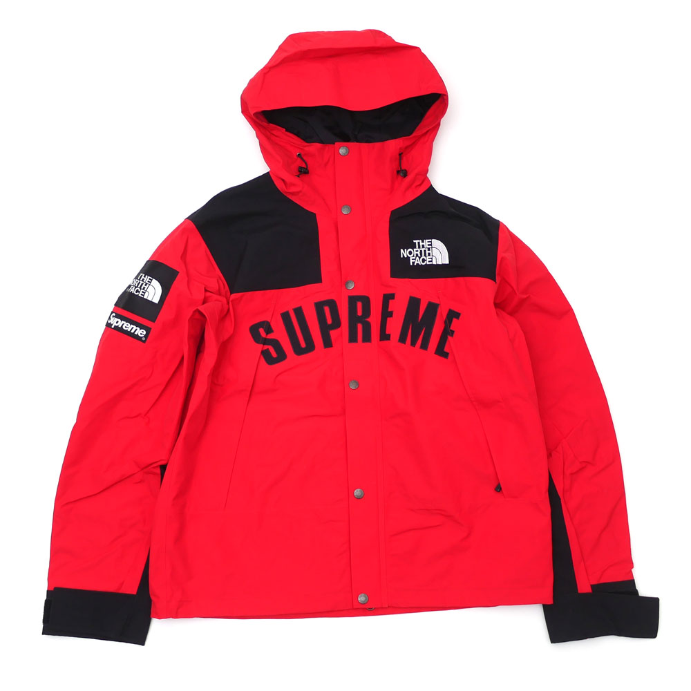 supreme the north face arc logo mountain parka red