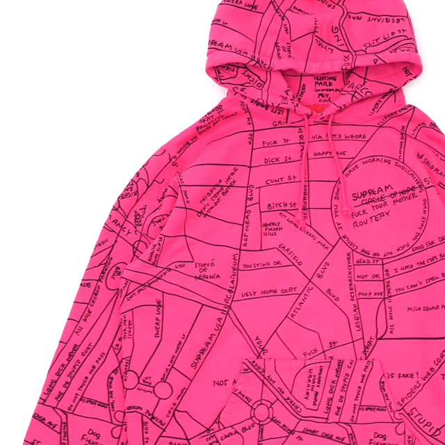 supreme gonz embroidered map hooded sweatshirt