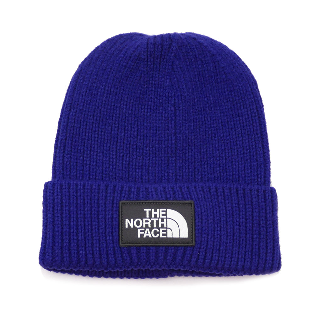 north face logo box beanie