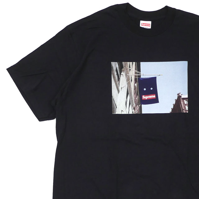 supreme banner tee grey