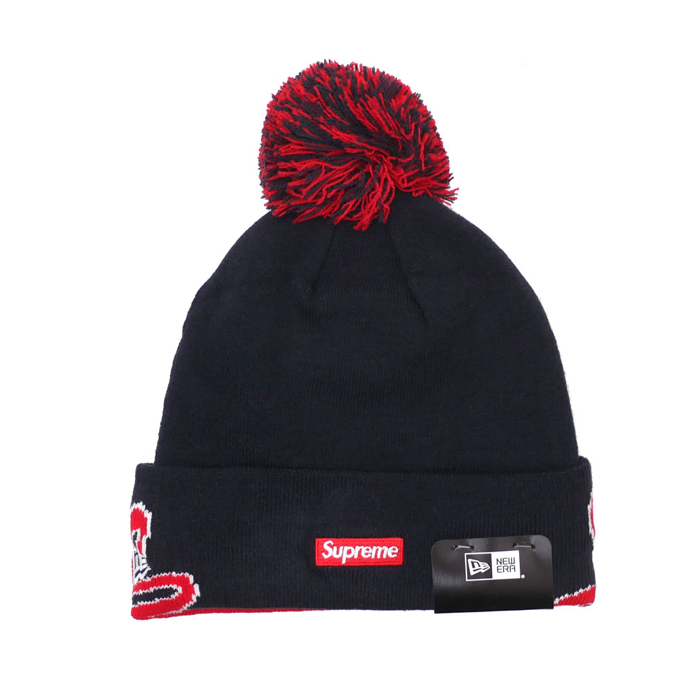 navy blue supreme beanie