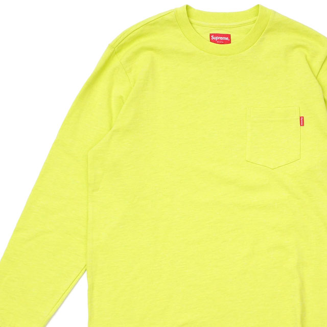 supreme long sleeve pocket tee