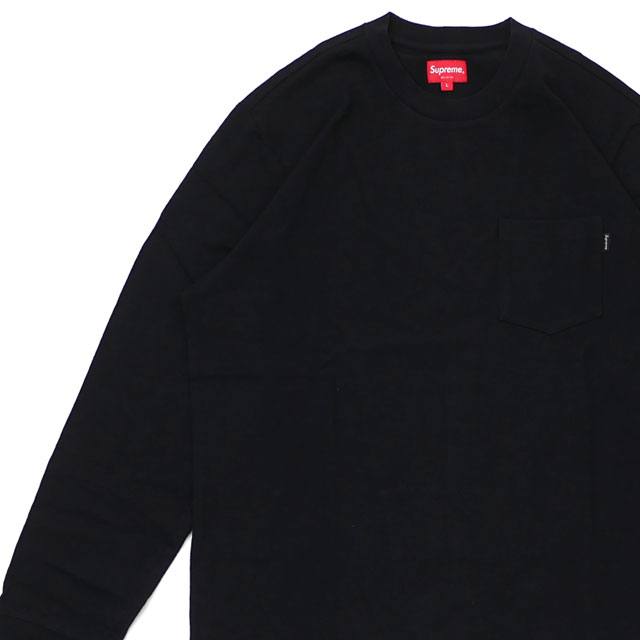 supreme black pocket tee