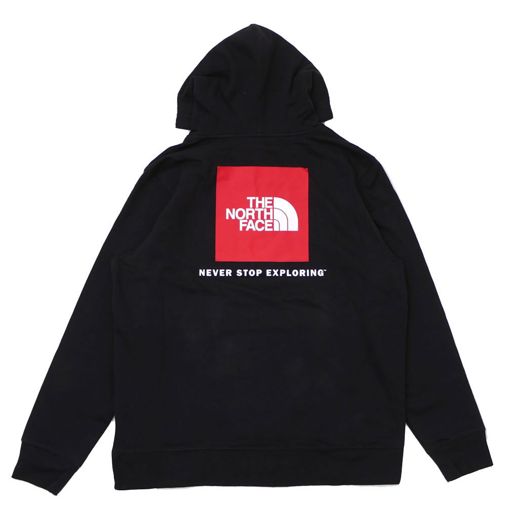 north face black and red hoodie