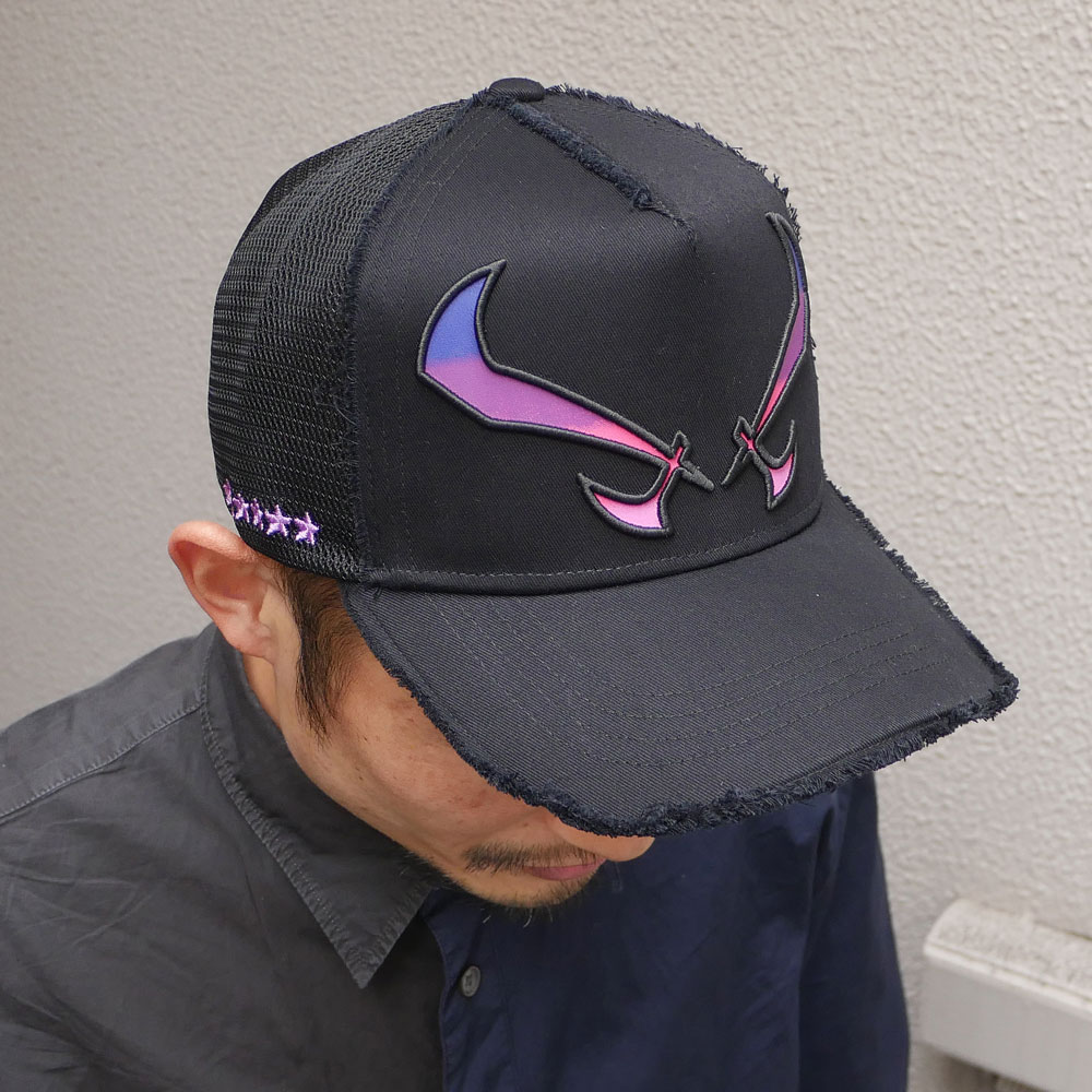 21年3月度 月間優良ショップ受賞 新品 ヨシノリコタケ Yoshinori Kotake X モンスターストライク Monster Strike Lucifer Logo Mesh Cap ルシファー キャップ Black ブラック 黒 メンズ レディース 新作 39ショップ Painfreepainrelief Com