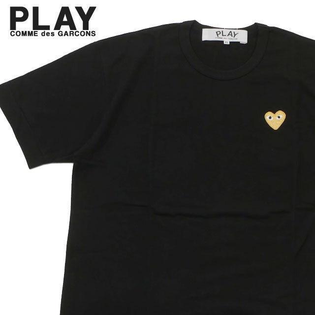 コムデギャルソン ハートTシャツ ホワイト Mサイズ ブラックハート 刺繍 コムデギャルソン ハートTシャツ ホワイト Mサイズ ブラック