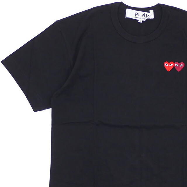 a665【美品】プレイコムデギャルソン 刺繍ロゴ 希少なXL 半袖Tシャツ