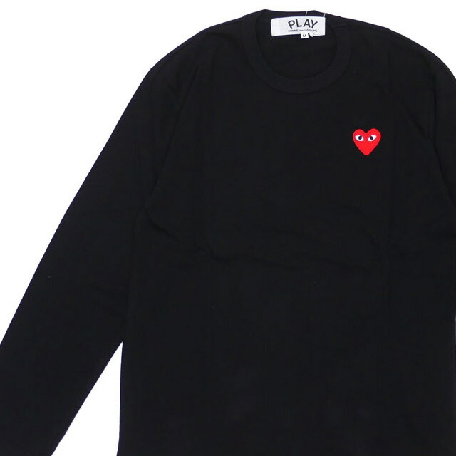 美品！PLAYコムデギャルソンTシャツ　ブラック　レディースLサイズ　Wハート 楽天市場】COMME des GARCONS コムデギャルソン Play Logo T