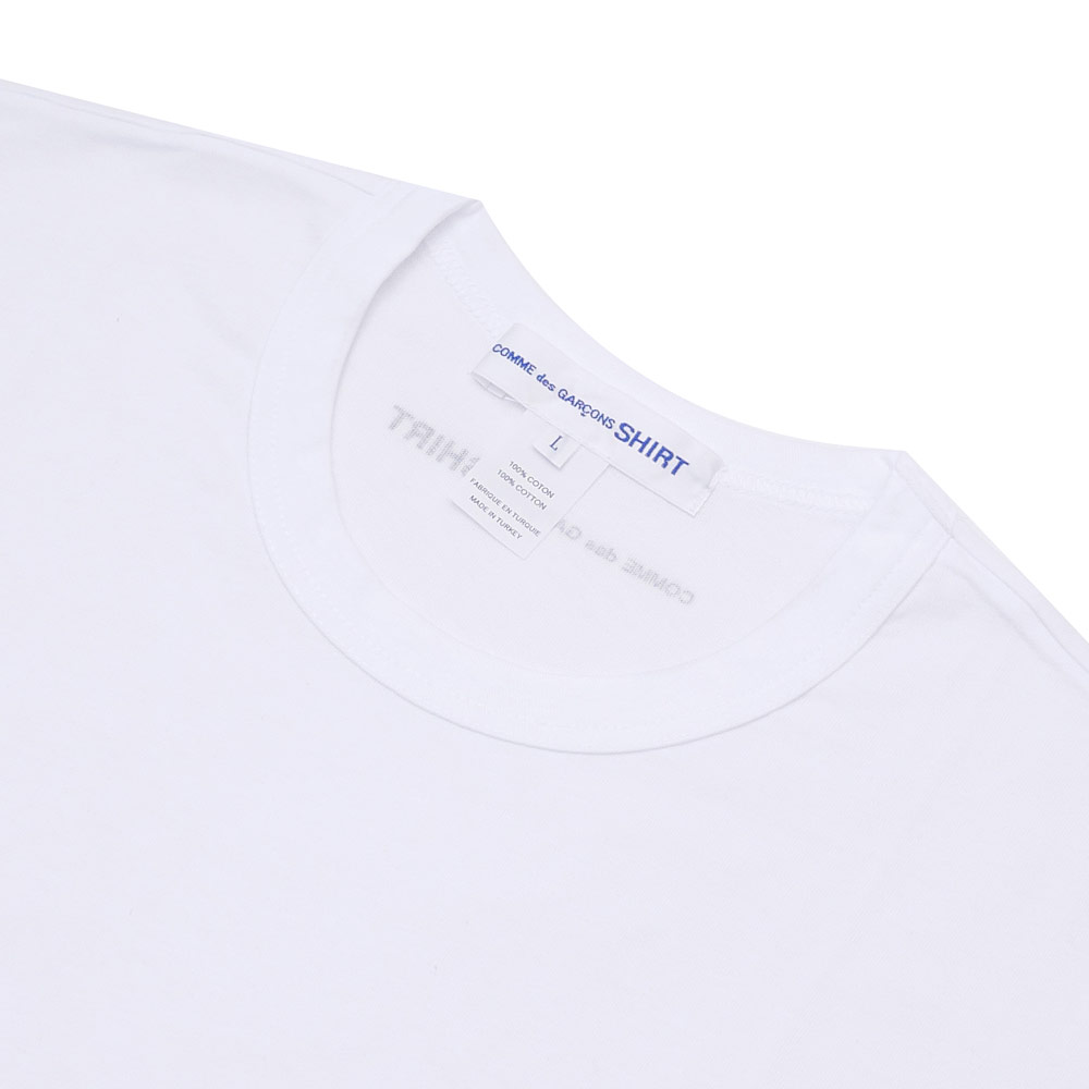 comme des garcons plain white t shirt