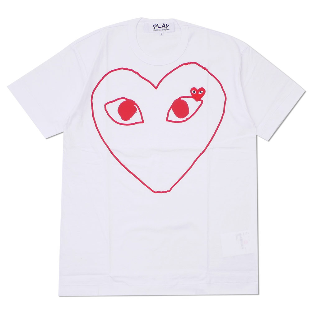 comme des garcons heart t shirt