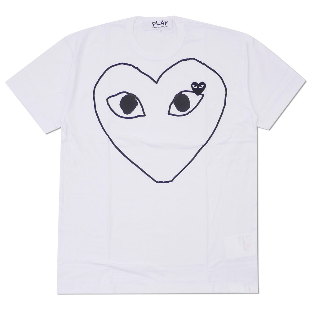 cdg tee black heart