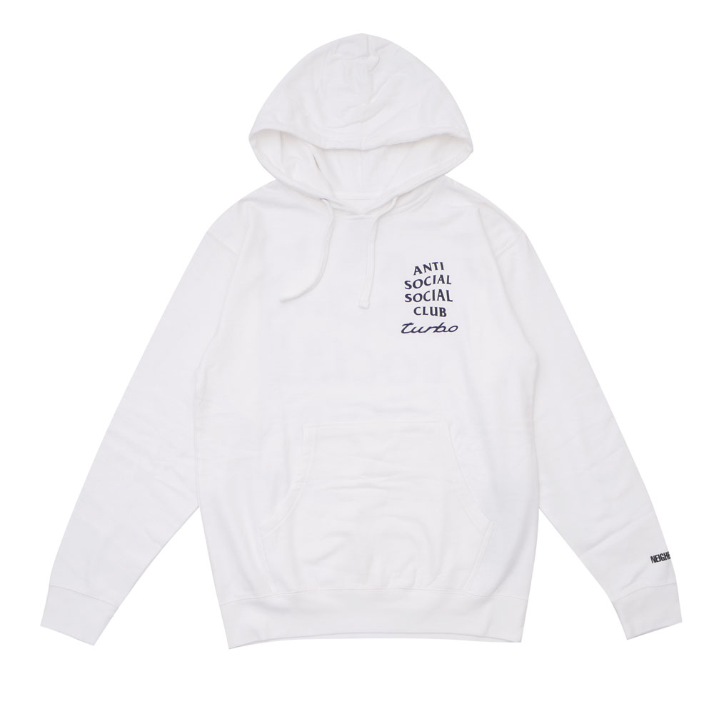 anti social white hoodie