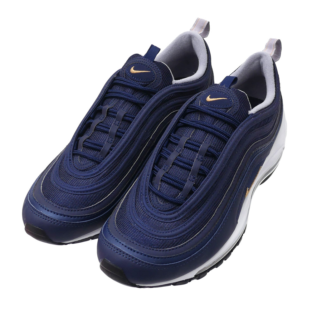 NIKE AIR MAX 97 (Sneaker)(Shoes) MIDNIGHT NAVYMETALLIC GOLD 921826 400 291 002286 297 Nike Air Max 97 Midnight Navy Metallic Gold