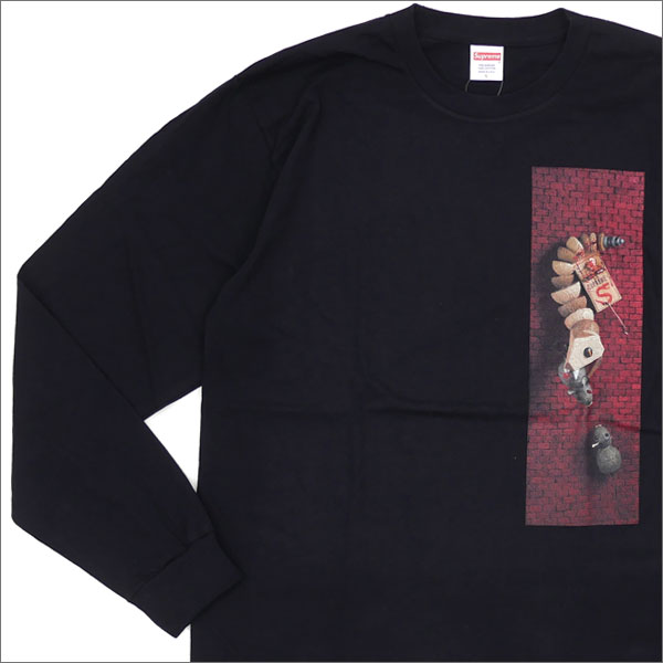 supreme mike hill snake trap long sleeve tee black
