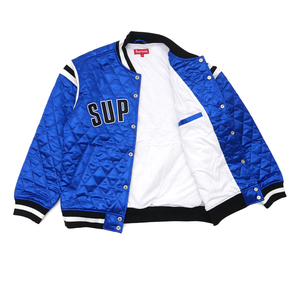 supreme satin varsity jacket