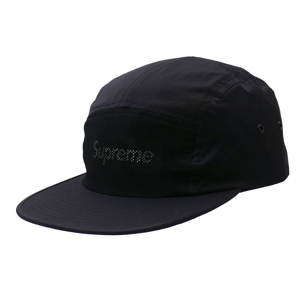 supreme Front Panel Mesh Camp Cap black シュプリーム 黒 キャップ 帽子