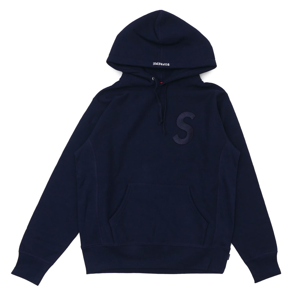 supreme s logo hoodie navy