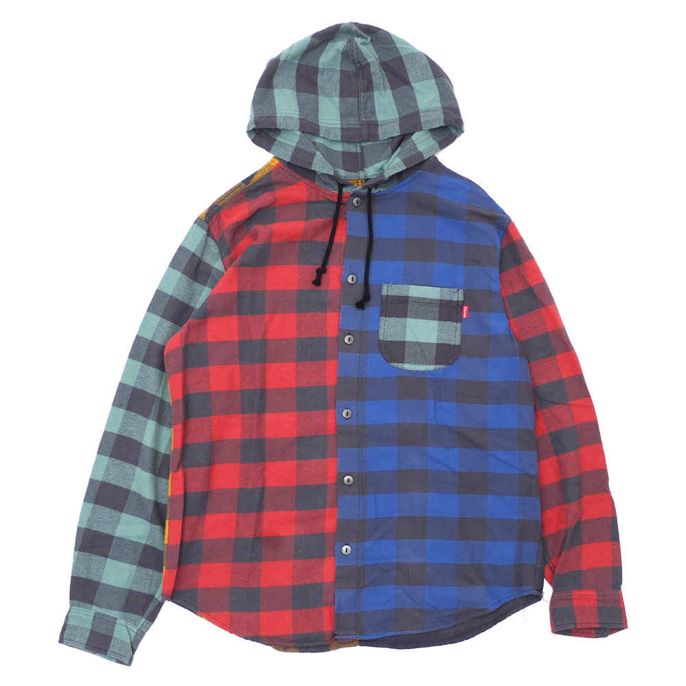 supreme hooded plaid flannel shirt