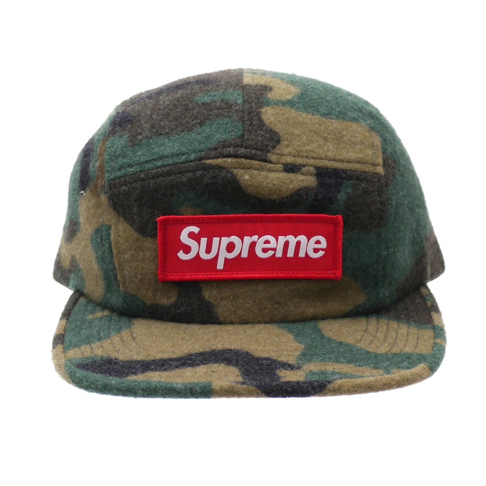 supreme camo wool camp cap