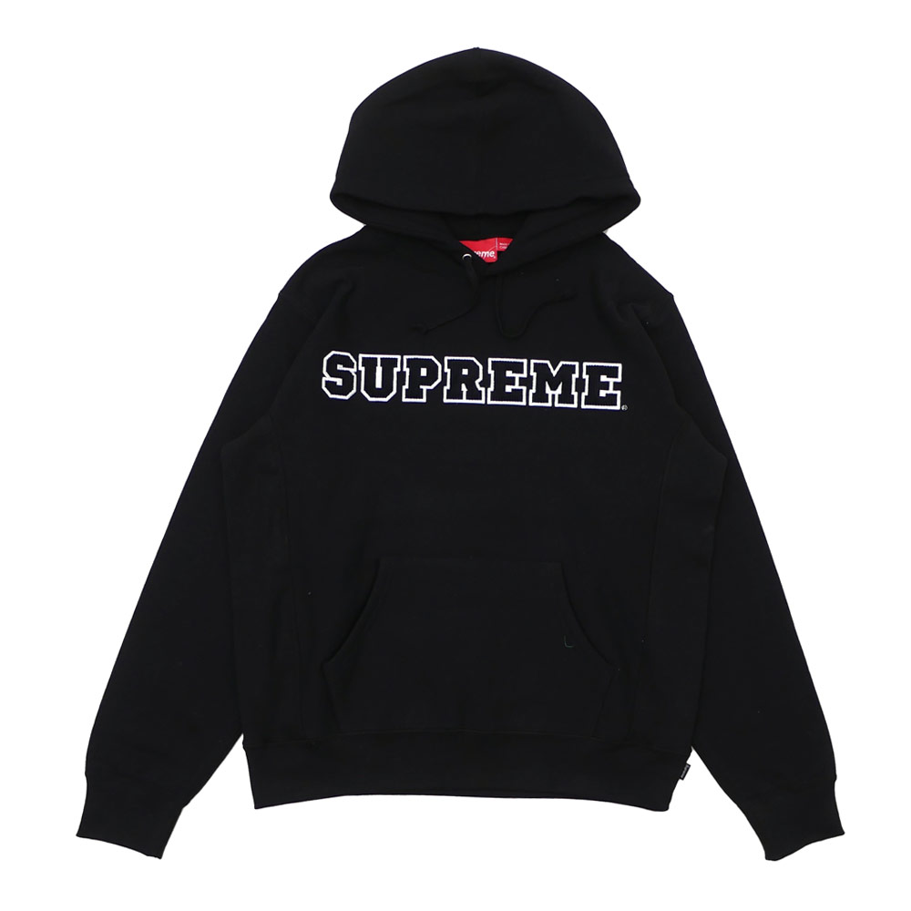 supreme cord collegiate logo hooded sweatshirt