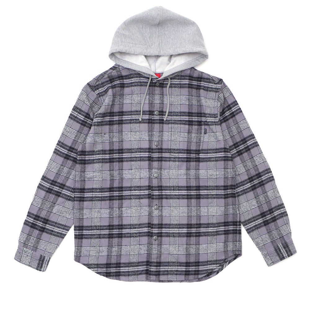 hooded plaid flannel shirt