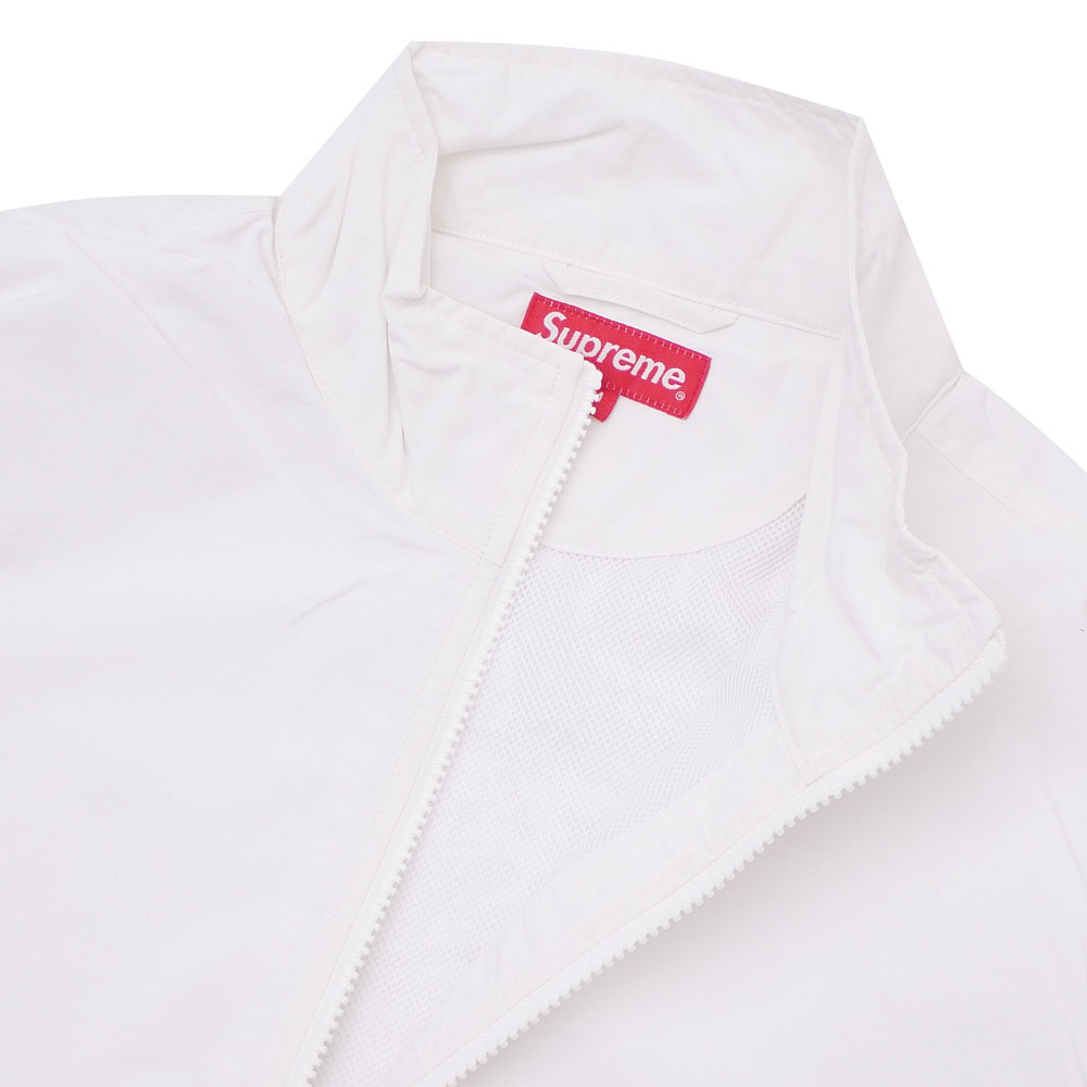 supreme corner arc half zip pullover white