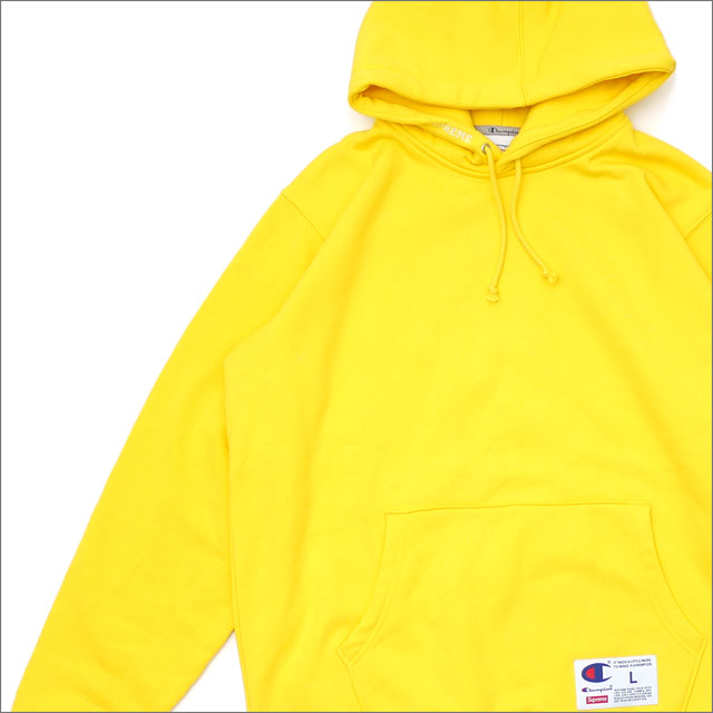 yellow champion supreme hoodie