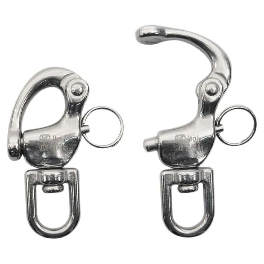 コング イタリー クイック リリース ロータリー リング コネクター スナップ フック （ Silver ） | KONG ITALY Quick Release Rotary Ring Connector snap hook [t]