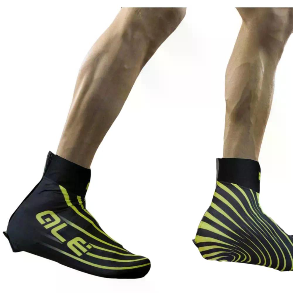 アレ お水校正刷り スピラーレ オーバーシューズ （ Black/YellowFluo ） | ALE Waterproof Spirale overshoes  [t]