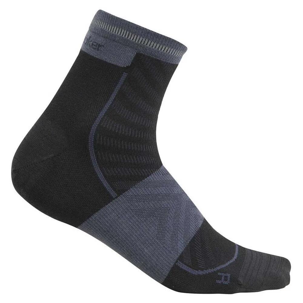 アイスブレーカー メリノ ラン+ ウルトラライト ミニ ソックス （ Black / Graphite ） | ICEBREAKER Merino Run+ Ultralight Mini socks [t]