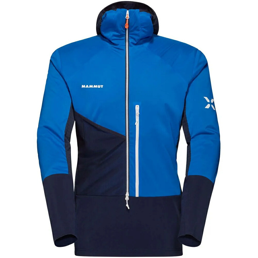 マムート アイガー 機敏さ ML 変わり種 ハーフジップ トレーナー メンズ （ Azurit / Night ） | MAMMUT Eiger Speed Ml Hybrid half zip sweatshirt [t]