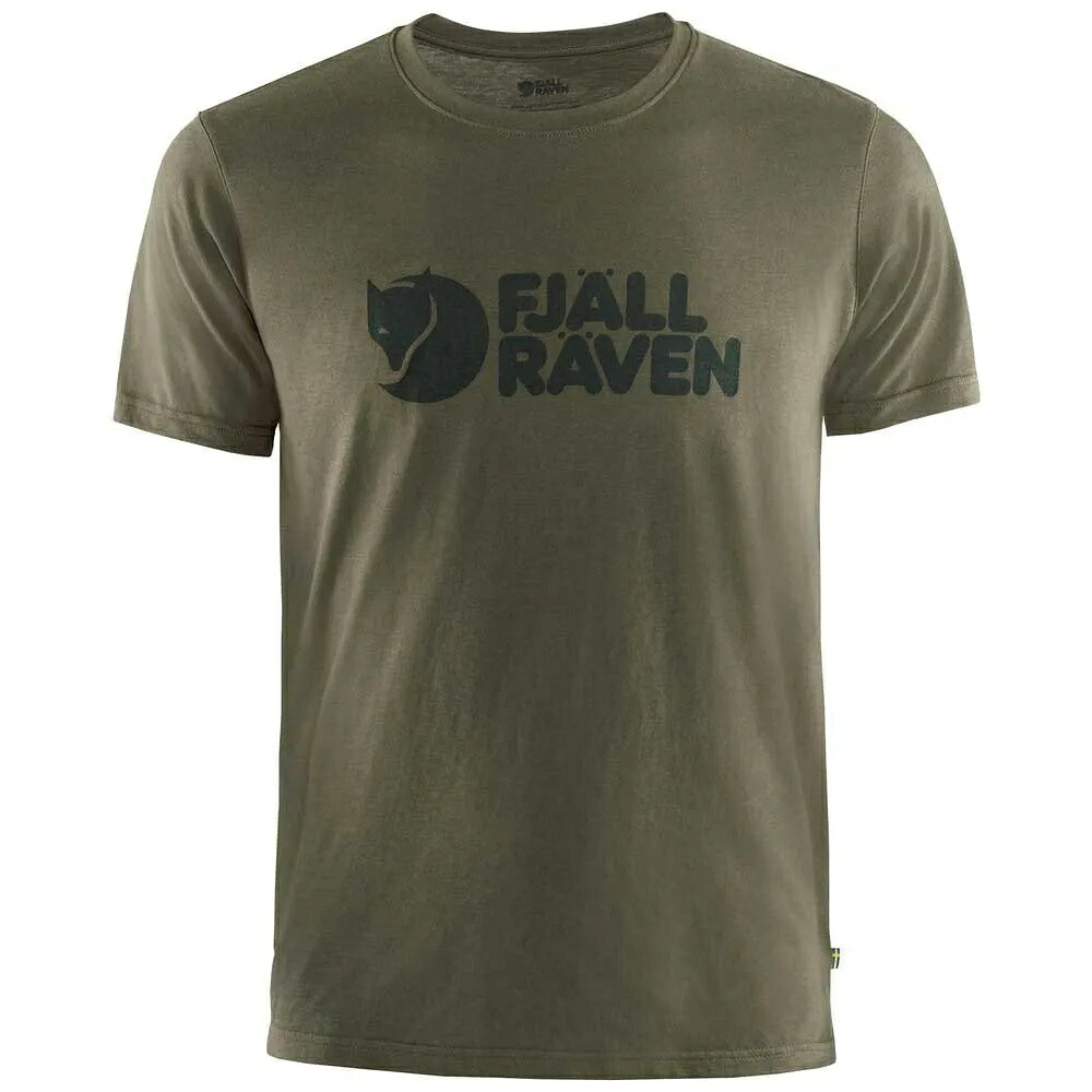 フェールラーベン ロゴ ショートスリーブ Tシャツ メンズ （ Dark Olive ） | FJALLRAVEN Logo short sleeve T-shirt [t]｜クライムスワールド 店