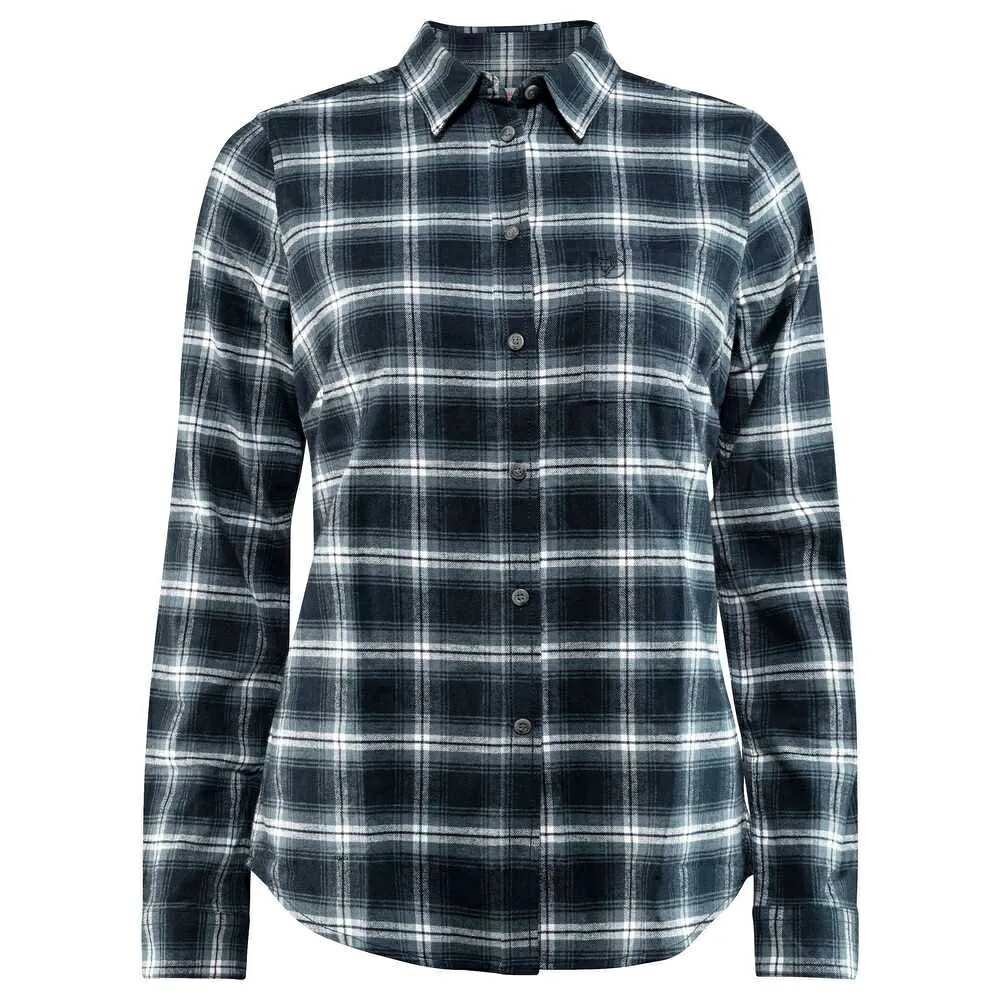フェールラーベン オビック フランネル ロングスリーブ シャツ レディース （ Dark Navy ） | FJALLRAVEN Ovik Flannel long sleeve shirt [t]｜クライムスワールド 店